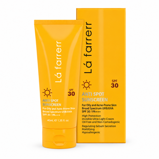 ضدآفتاب Spf30 بی رنگ پوست چرب لافارر