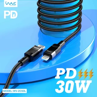 کابل تایپ C به لایتنینگ ویو مدل WV-2C50L طول ۲ متر با روکش بسیار مقاوم