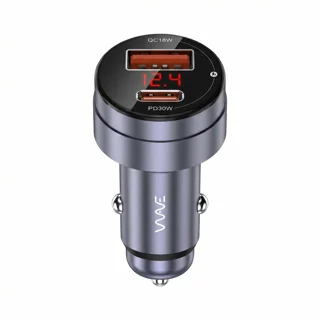 شارژر فندکی 30 وات 2 پورت ویو مدل CA010